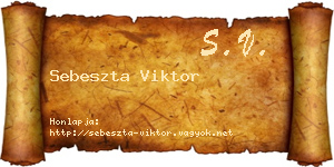 Sebeszta Viktor névjegykártya